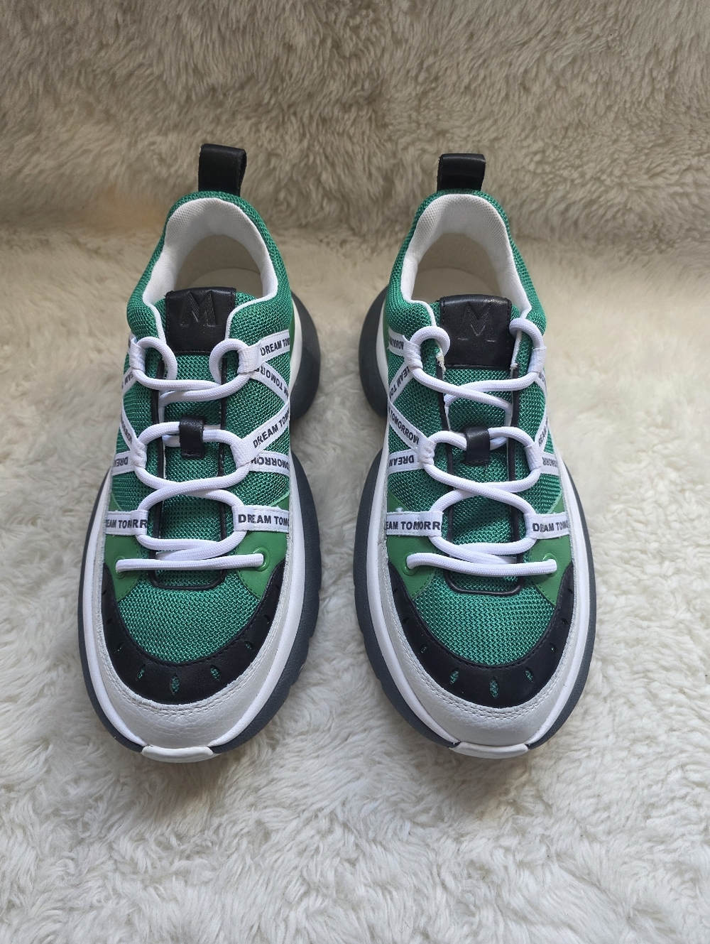 Maje "Dream Tomorrow" Green Chunky Sneakers - Size 9 Womens NWT - Picture 3 of 10